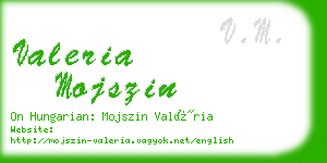 valeria mojszin business card